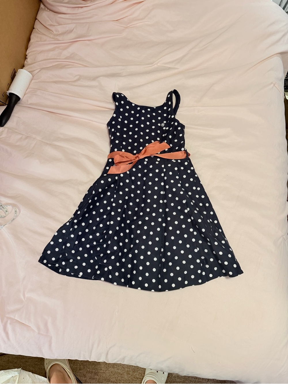 6t Black Polka Dot Dress - Picture 1 of 5